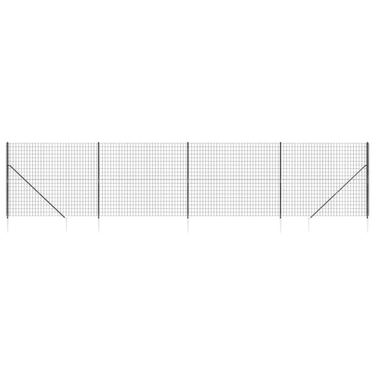 Maschendrahtzaun mit Bodenhülsen Anthrazit 2,2x10 m