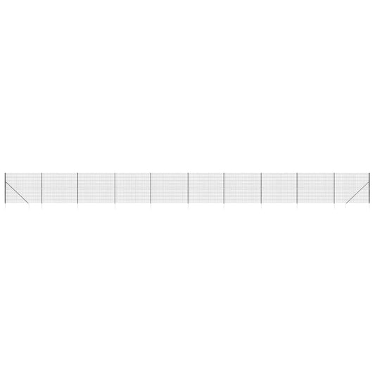 Maschendrahtzaun mit Bodenhülsen Anthrazit 1,4x25 m