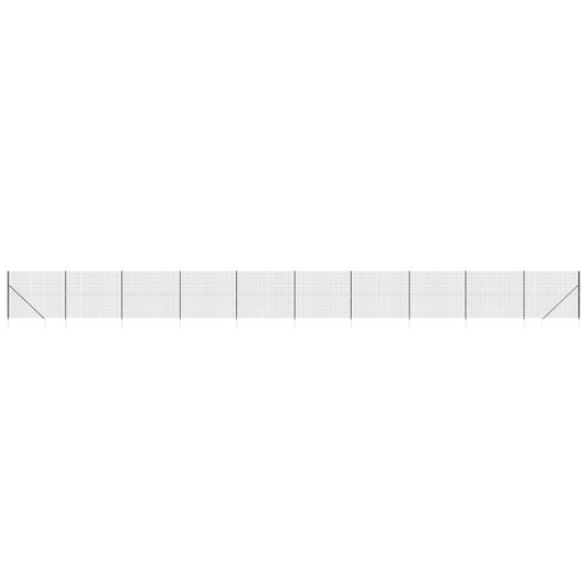 Maschendrahtzaun mit Bodenhülsen Anthrazit 1,6x25 m