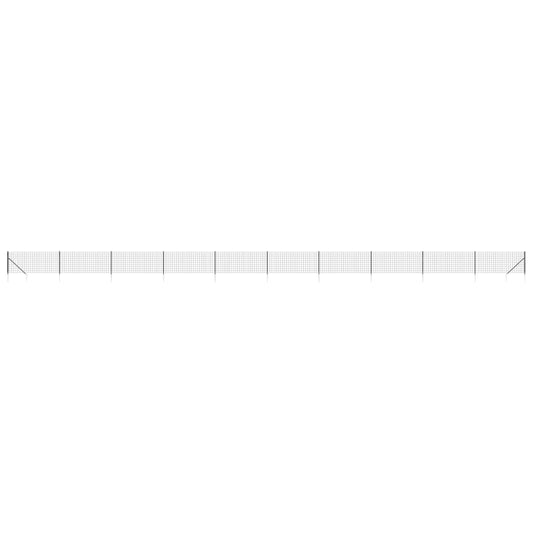 Maschendrahtzaun mit Bodenhülsen Anthrazit 0,8x25 m