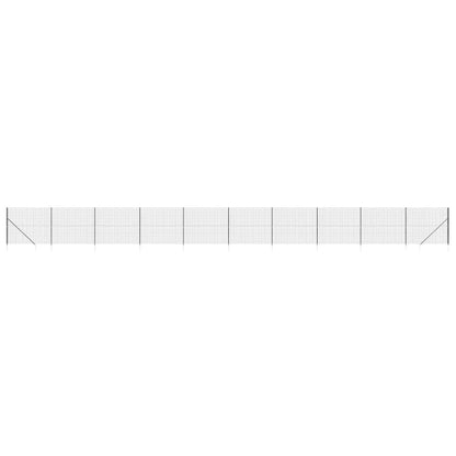 Maschendrahtzaun mit Bodenhülsen Anthrazit 1,4x25 m
