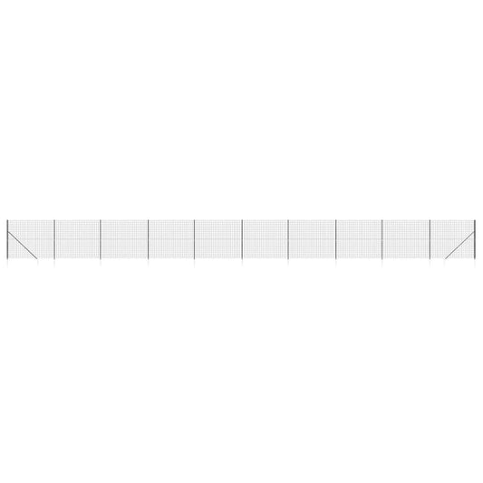 Maschendrahtzaun mit Bodenhülsen Anthrazit 1,4x25 m