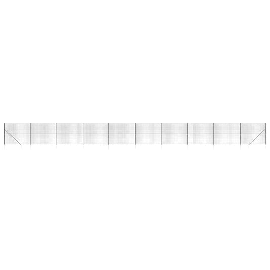 Maschendrahtzaun mit Bodenhülsen Anthrazit 1,6x25 m