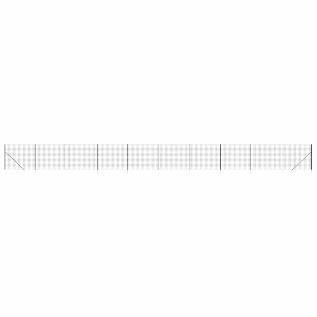 Maschendrahtzaun mit Bodenhülsen Anthrazit 1,8x25 m