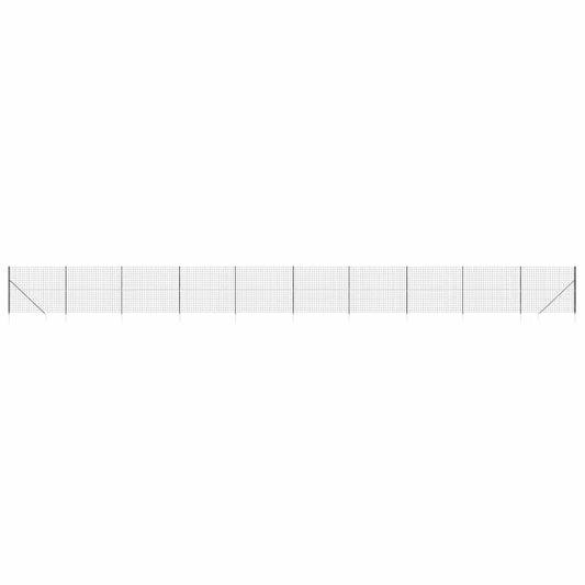 Maschendrahtzaun mit Bodenhülsen Anthrazit 1,8x25 m