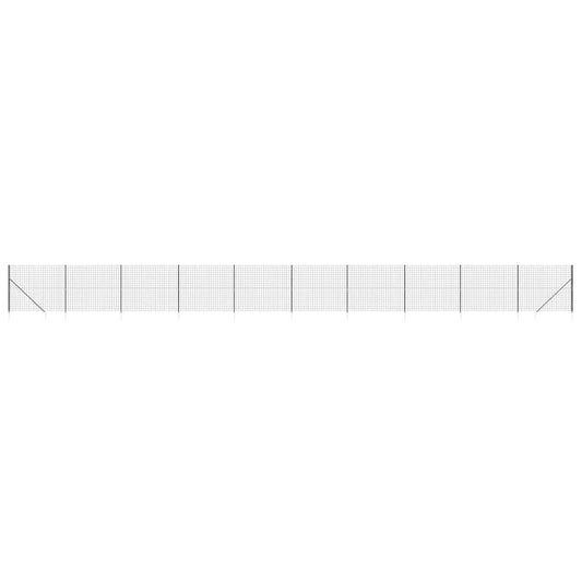Maschendrahtzaun mit Bodenhülsen Anthrazit 2x25 m