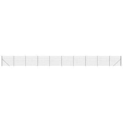Maschendrahtzaun mit Bodenhülsen Anthrazit 2,2x25 m