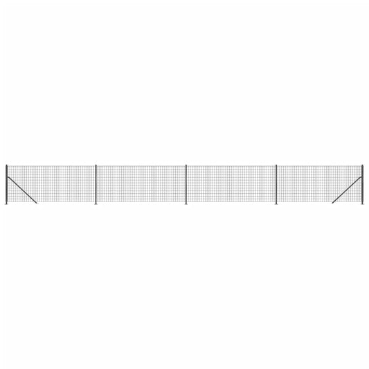 Maschendrahtzaun mit Bodenflansch Anthrazit 1x10 m