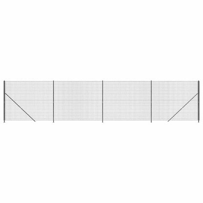 Maschendrahtzaun mit Bodenflansch Anthrazit 2,2x10 m
