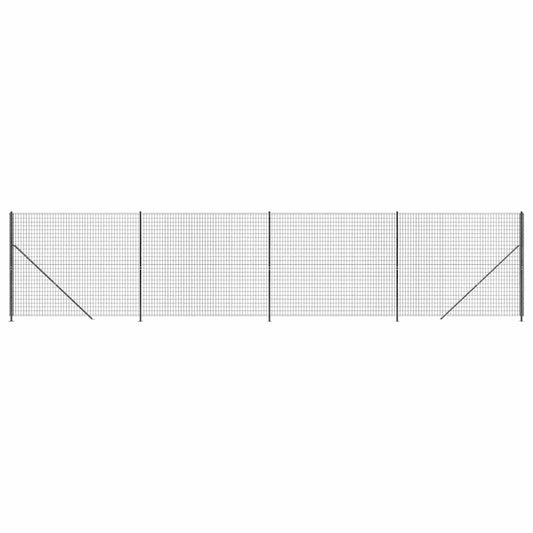 Maschendrahtzaun mit Bodenflansch Anthrazit 2,2x10 m