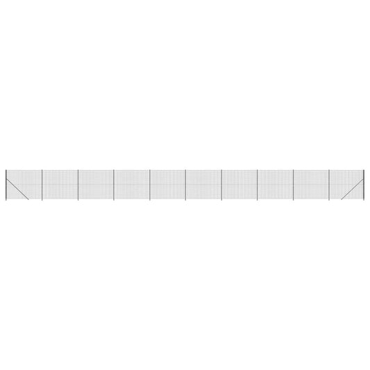 Maschendrahtzaun mit Bodenflansch Anthrazit 1,4x25 m
