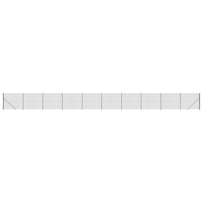 Maschendrahtzaun mit Bodenflansch Anthrazit 1,6x25 m