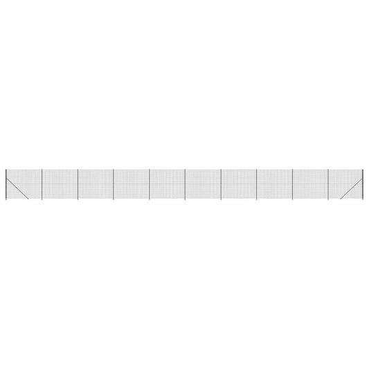 Maschendrahtzaun mit Bodenflansch Anthrazit 1,6x25 m