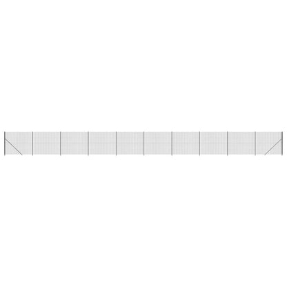 Maschendrahtzaun mit Bodenflansch Anthrazit 2x25 m