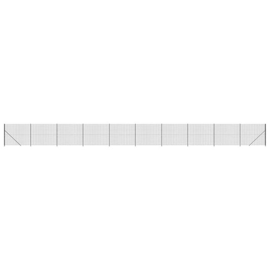 Maschendrahtzaun mit Bodenflansch Anthrazit 2x25 m