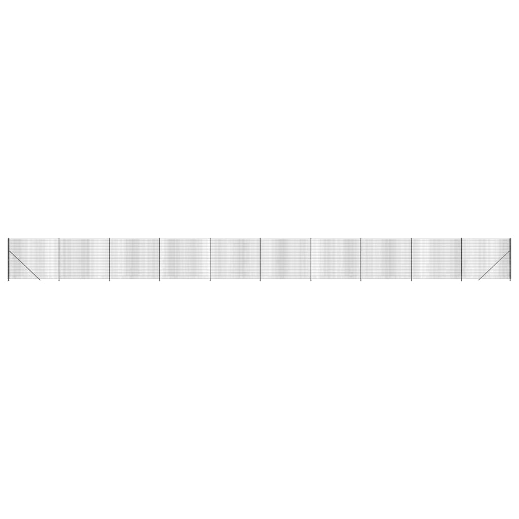 Maschendrahtzaun mit Bodenflansch Anthrazit 2,2x25 m