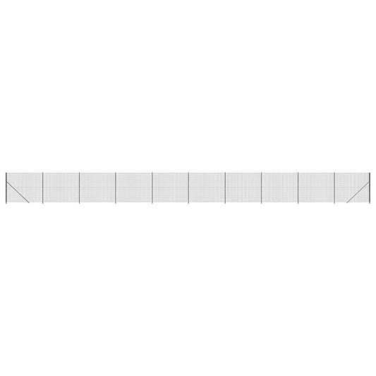 Maschendrahtzaun mit Bodenflansch Anthrazit 2,2x25 m