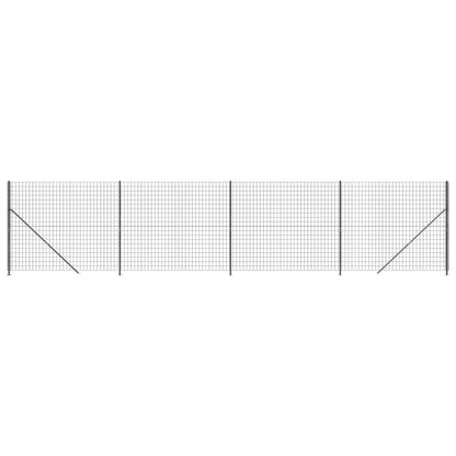 Maschendrahtzaun mit Bodenflansch Anthrazit 1,4x10 m