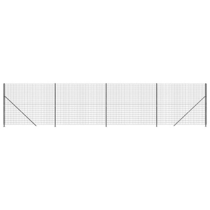 Maschendrahtzaun mit Bodenflansch Anthrazit 1,6x10 m