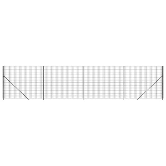 Maschendrahtzaun mit Bodenflansch Anthrazit 1,6x10 m