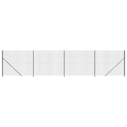 Maschendrahtzaun mit Bodenflansch Anthrazit 2x10 m