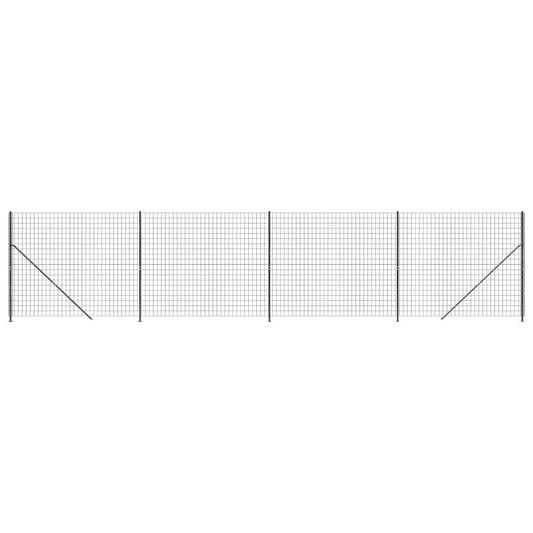 Maschendrahtzaun mit Bodenflansch Anthrazit 2,2x10 m