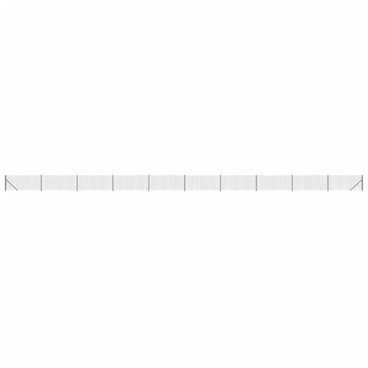 Maschendrahtzaun mit Bodenflansch Anthrazit 0,8x25 m