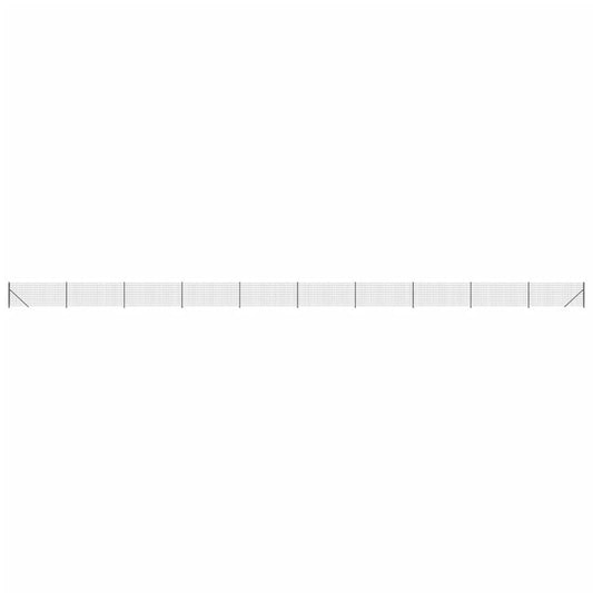 Maschendrahtzaun mit Bodenflansch Anthrazit 0,8x25 m
