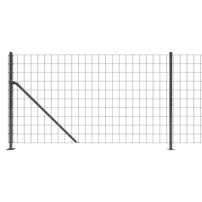 Maschendrahtzaun mit Bodenflansch Anthrazit 0,8x25 m