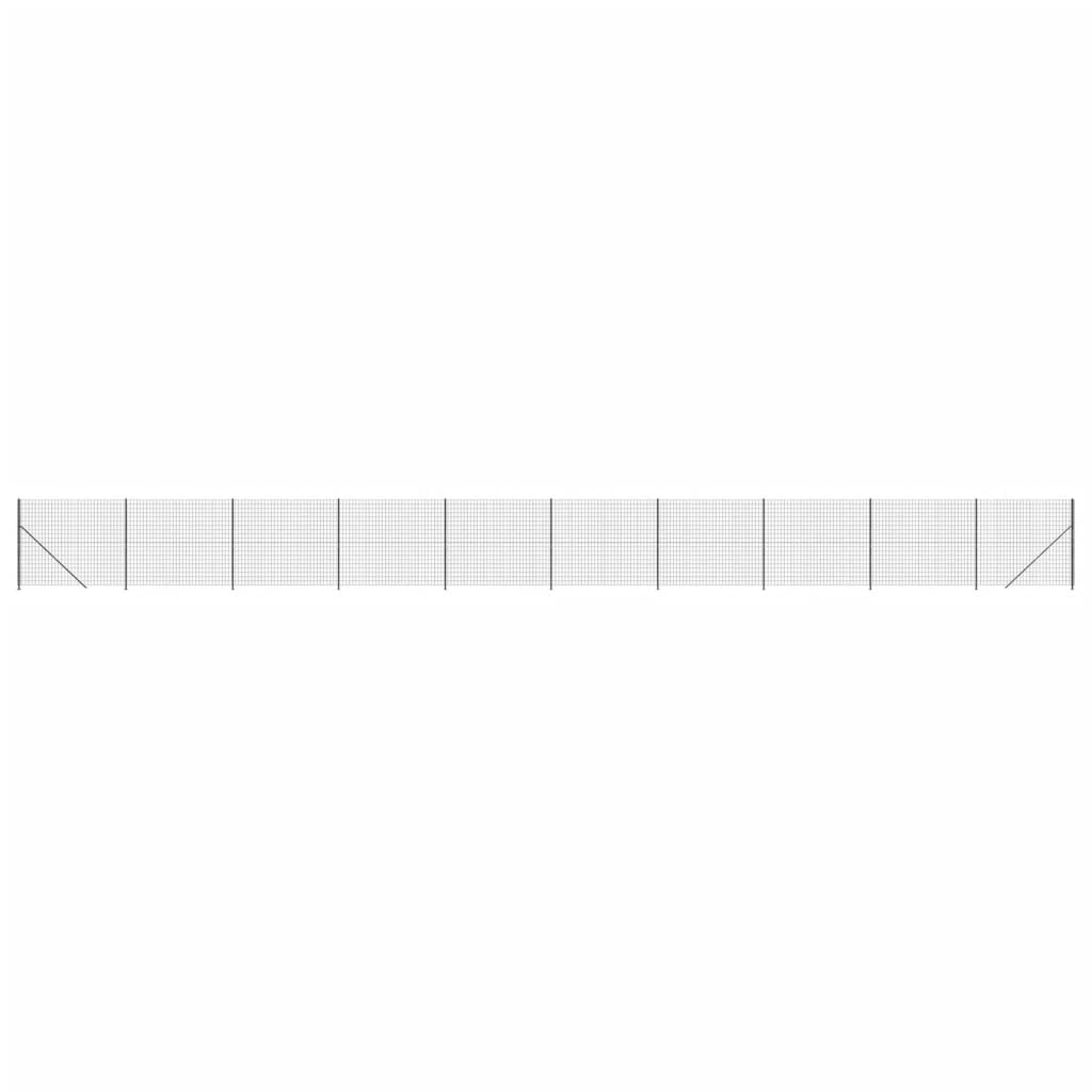 Maschendrahtzaun mit Bodenflansch Anthrazit 1,4x25 m