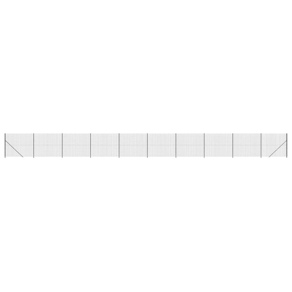 Maschendrahtzaun mit Bodenflansch Anthrazit 1,6x25 m
