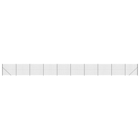 Maschendrahtzaun mit Bodenflansch Anthrazit 1,6x25 m