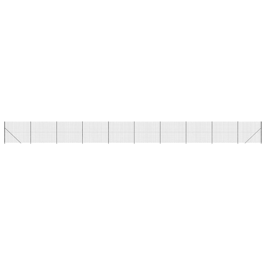 Maschendrahtzaun mit Bodenflansch Anthrazit 1,8x25 m