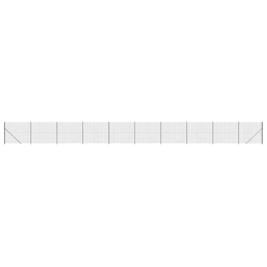 Maschendrahtzaun mit Bodenflansch Anthrazit 1,8x25 m