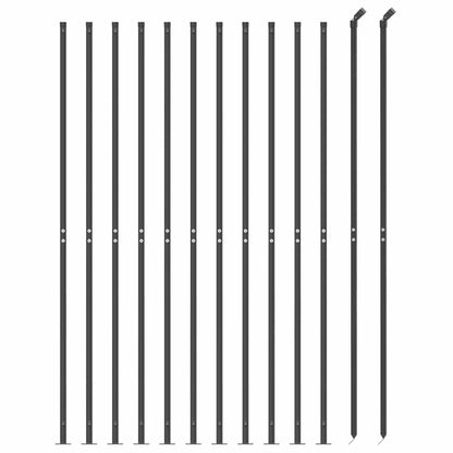 Maschendrahtzaun mit Bodenflansch Anthrazit 1,8x25 m