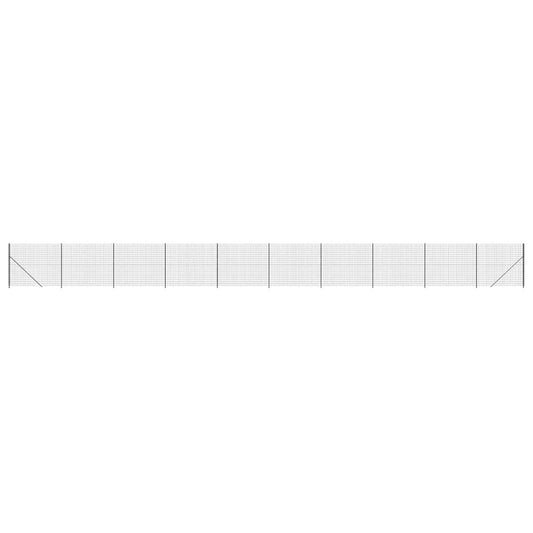Maschendrahtzaun mit Bodenflansch Anthrazit 2x25 m