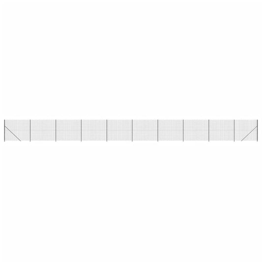Maschendrahtzaun mit Bodenflansch Anthrazit 2,2x25 m