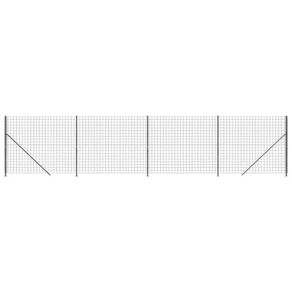 Maschendrahtzaun mit Bodenflansch Anthrazit 1,4x10 m