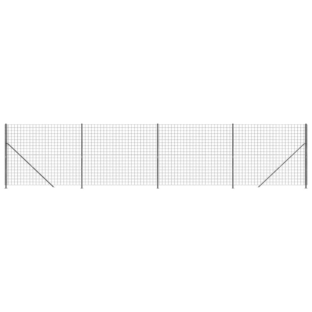 Maschendrahtzaun mit Bodenflansch Anthrazit 2x10 m
