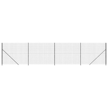 Maschendrahtzaun mit Bodenflansch Anthrazit 2x10 m
