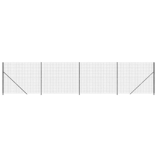 Maschendrahtzaun mit Bodenflansch Anthrazit 2x10 m