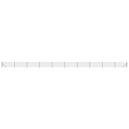 Maschendrahtzaun mit Bodenflansch Anthrazit 0,8x25 m