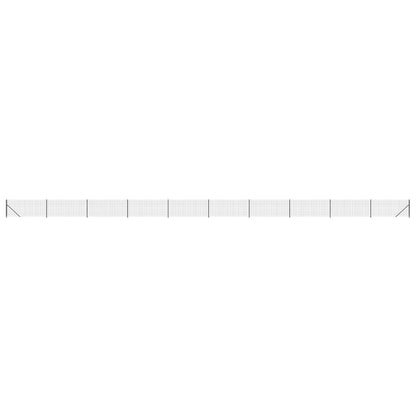 Maschendrahtzaun mit Bodenflansch Anthrazit 1x25 m
