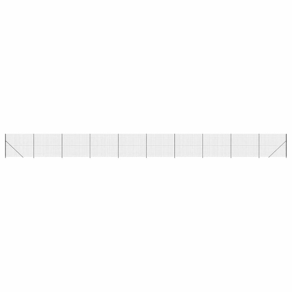 Maschendrahtzaun mit Bodenflansch Anthrazit 1,4x25 m
