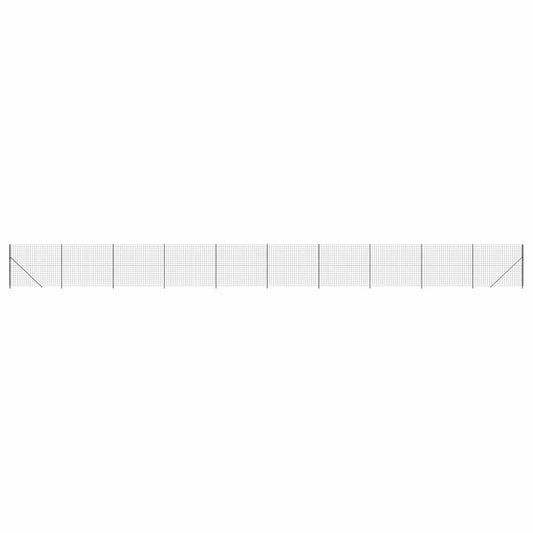 Maschendrahtzaun mit Bodenflansch Anthrazit 1,4x25 m