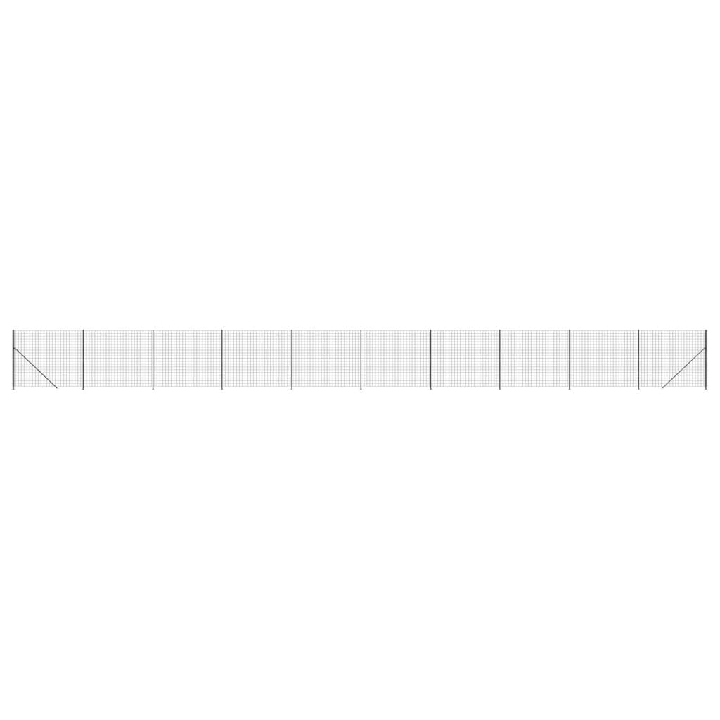 Trådnetshegn med jordflange antracit 1,6x25 m