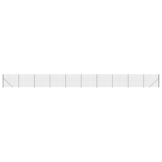 Maschendrahtzaun mit Bodenflansch Anthrazit 1,6x25 m
