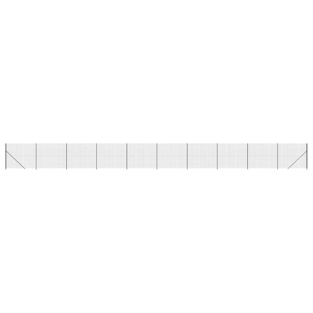 Maschendrahtzaun mit Bodenflansch Anthrazit 1,8x25 m
