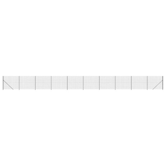 Maschendrahtzaun mit Bodenflansch Anthrazit 1,8x25 m