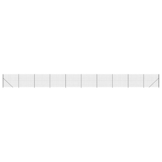 Maschendrahtzaun mit Bodenflansch Anthrazit 2x25 m